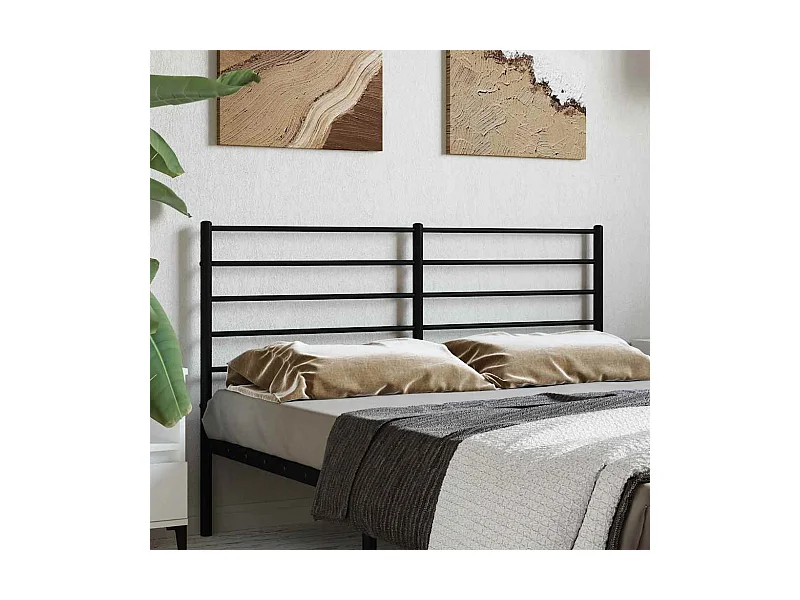 Tête de lit métal noir 140 cm