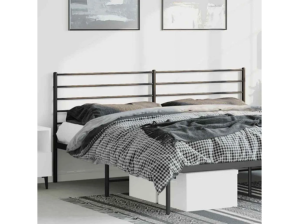 Tête de lit métal noir 180 cm