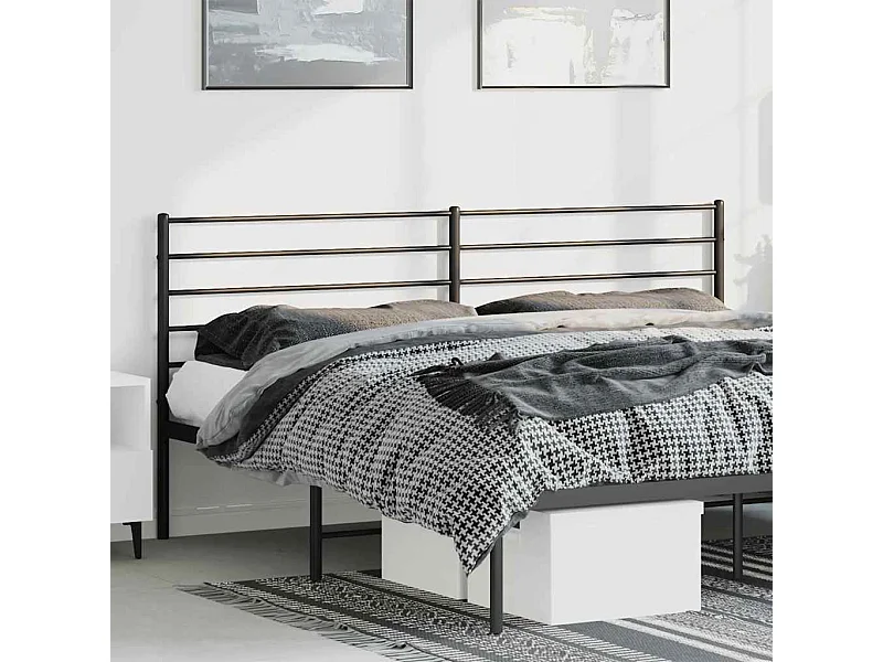 Tête de lit métal noir 180 cm