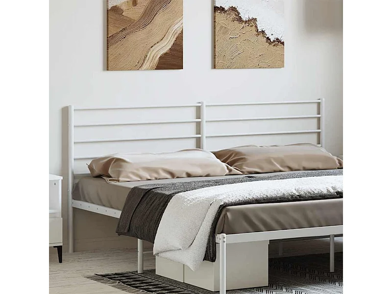 Cabeceira de cama 180 cm metal branco
