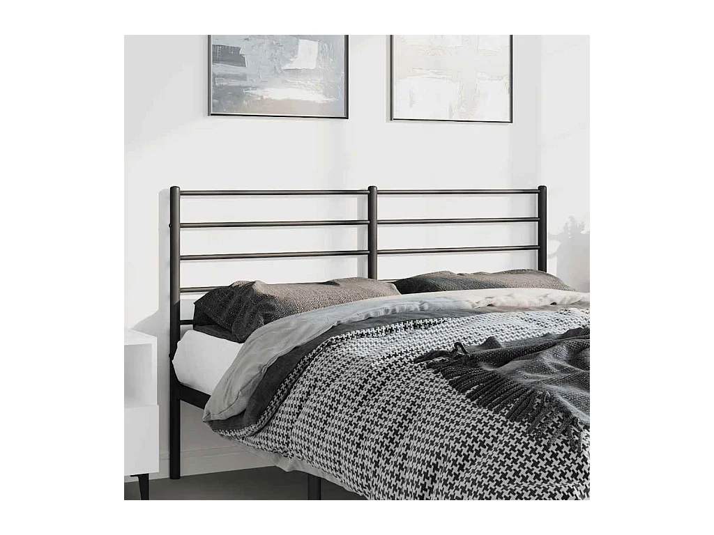 Tête de lit métal noir 150 cm