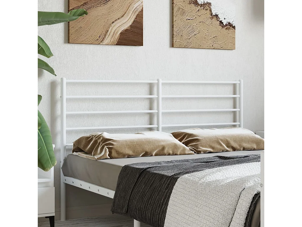 Cabeceira de cama 140 cm metal branco