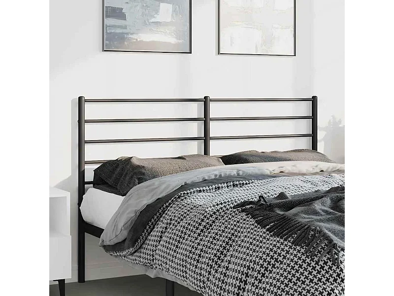 Cabeceira de cama 135 cm metal preto