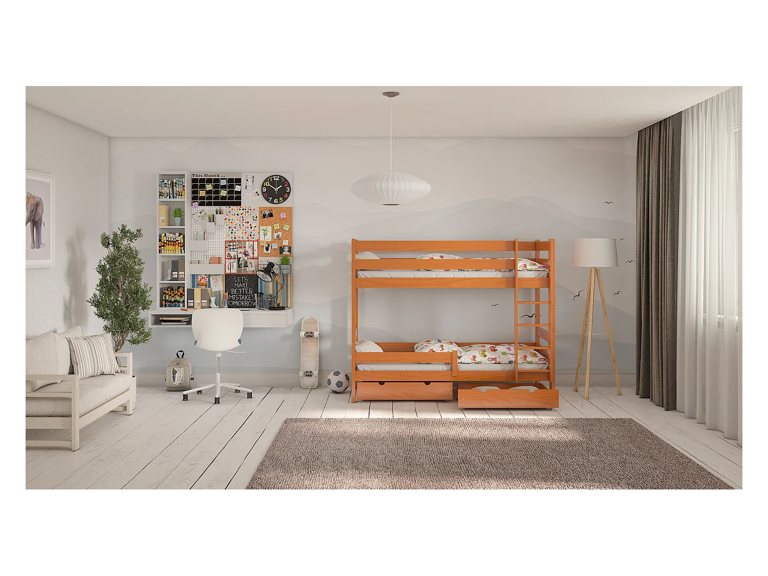 Lit Enfant simple avec extension Paul Duo