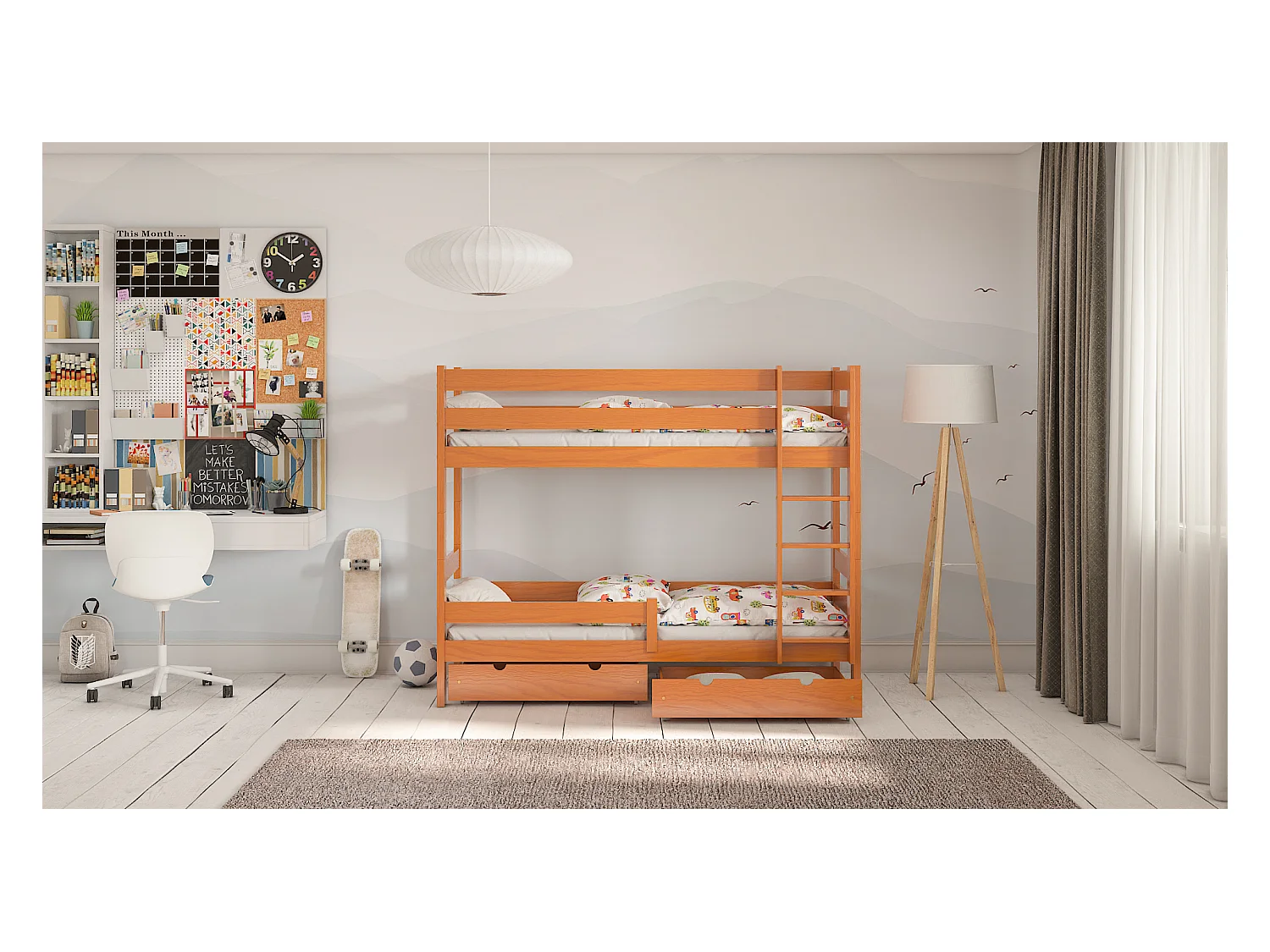 Lit Enfant simple avec extension Paul Duo