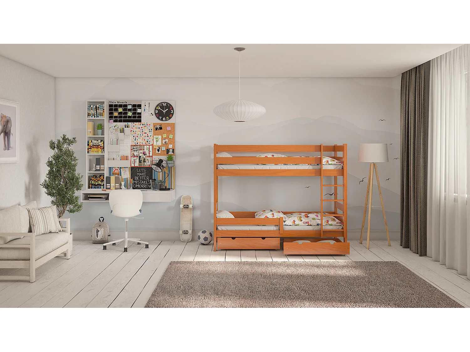 Lit Enfant simple avec extension Paul Duo