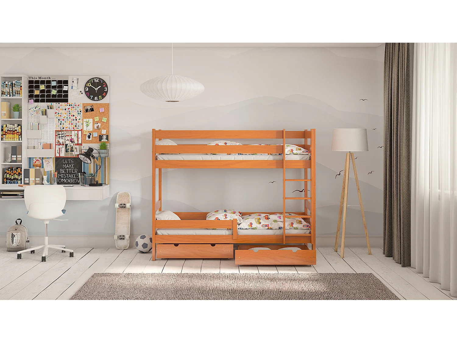 Lit Enfant simple avec extension Paul Duo