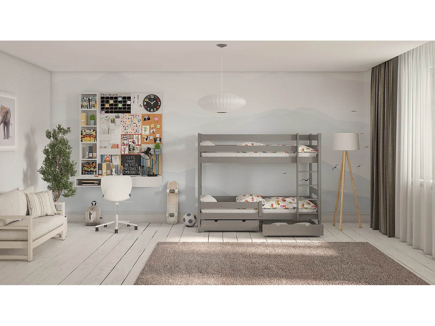 Lit Enfant simple avec extension Paul Duo