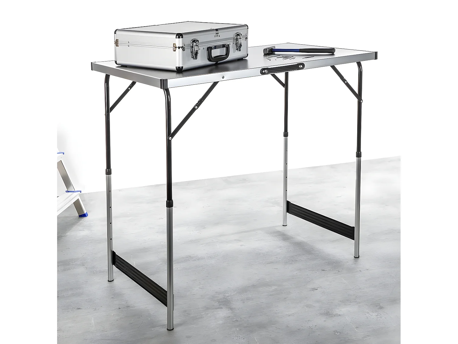 Table pliable 100 x 60 x 94 cm Aluminium