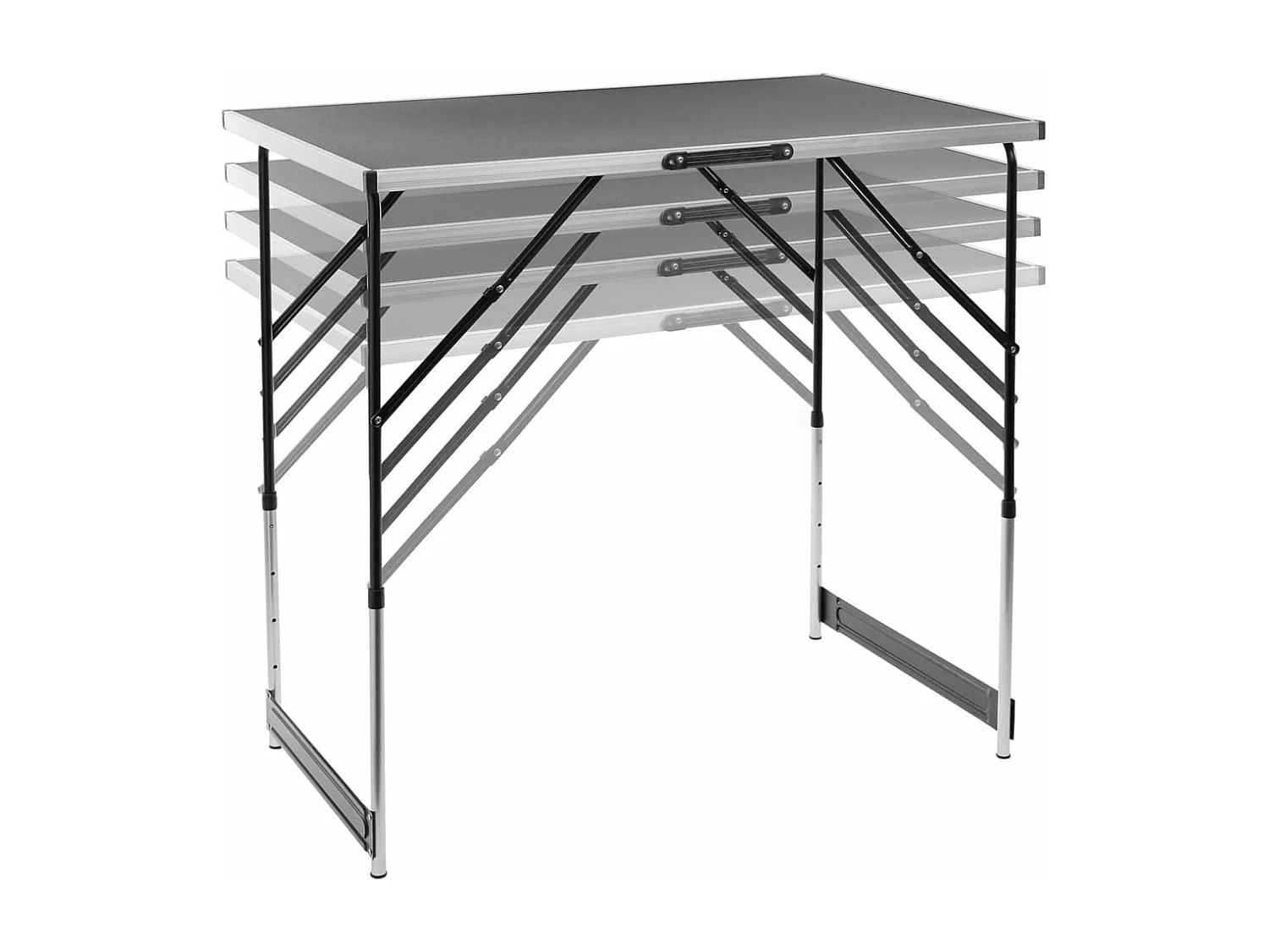 Table pliable 100 x 60 x 94 cm Aluminium