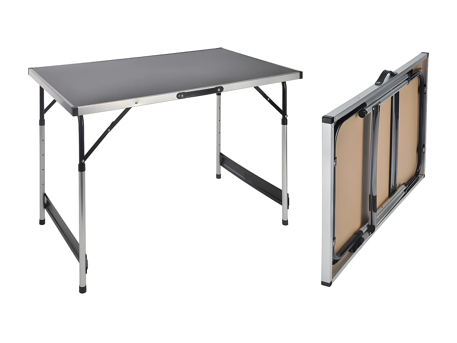 Table pliable 100 x 60 x 94 cm Aluminium