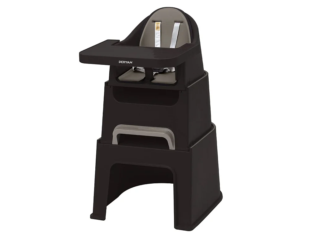 DERYAN 5-in-1 Hochstuhl Quuby Schwarz