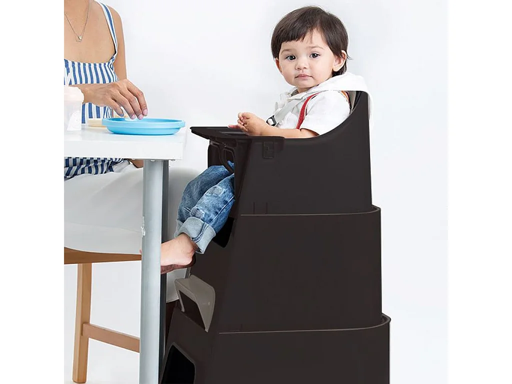 DERYAN 5-in-1 Hochstuhl Quuby Schwarz