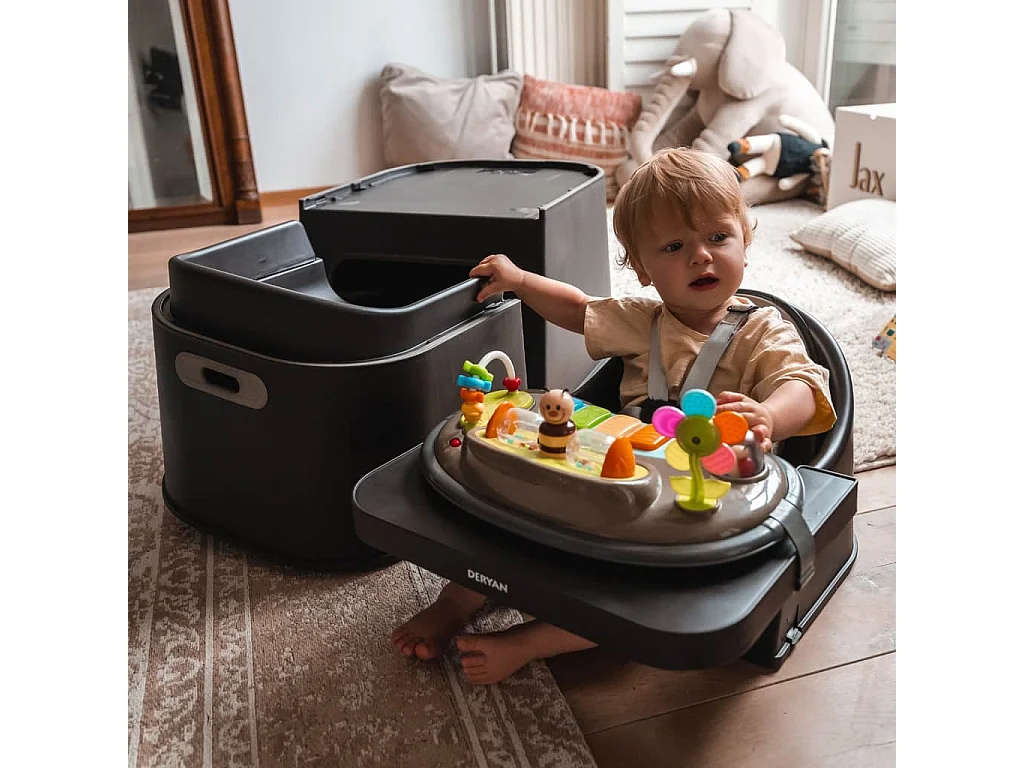 DERYAN 5-in-1 Hochstuhl Quuby Schwarz