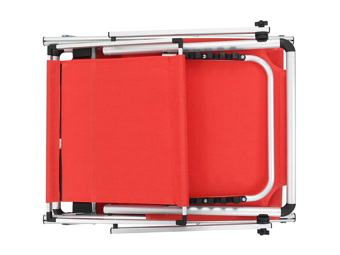 Chaises longues pliables et toit lot de 2 Aluminium textilène