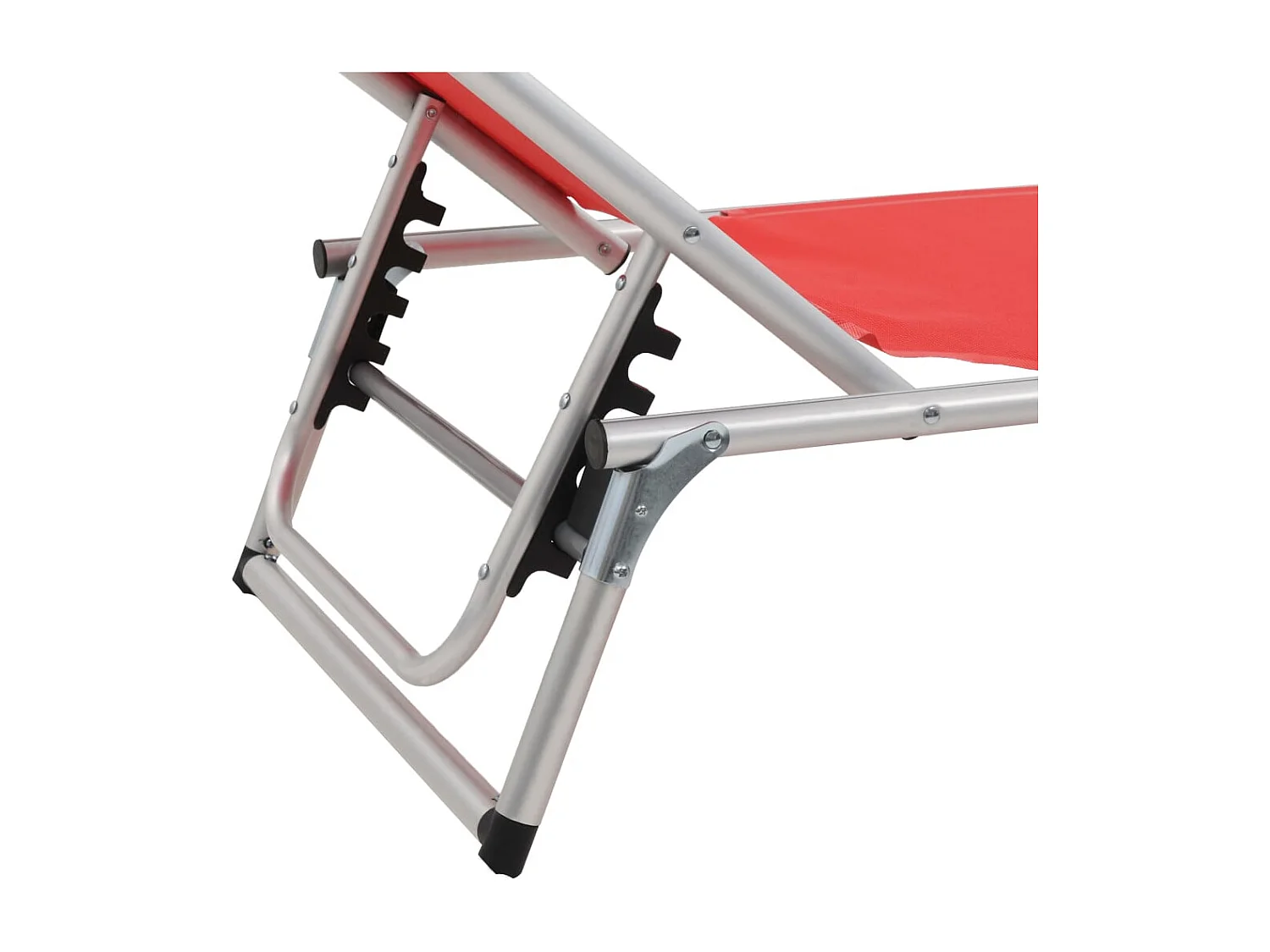 Chaises longues pliables et toit lot de 2 Aluminium textilène