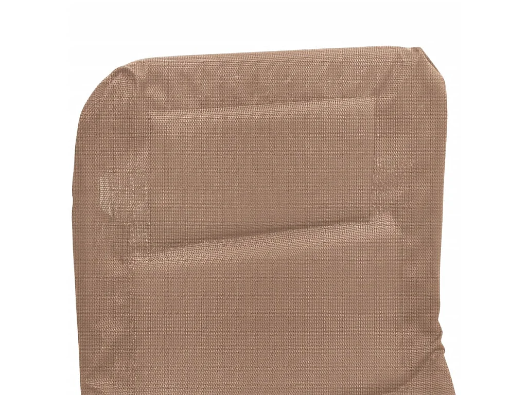 Chaises longues pliables lot de 2 taupe textilène et acier