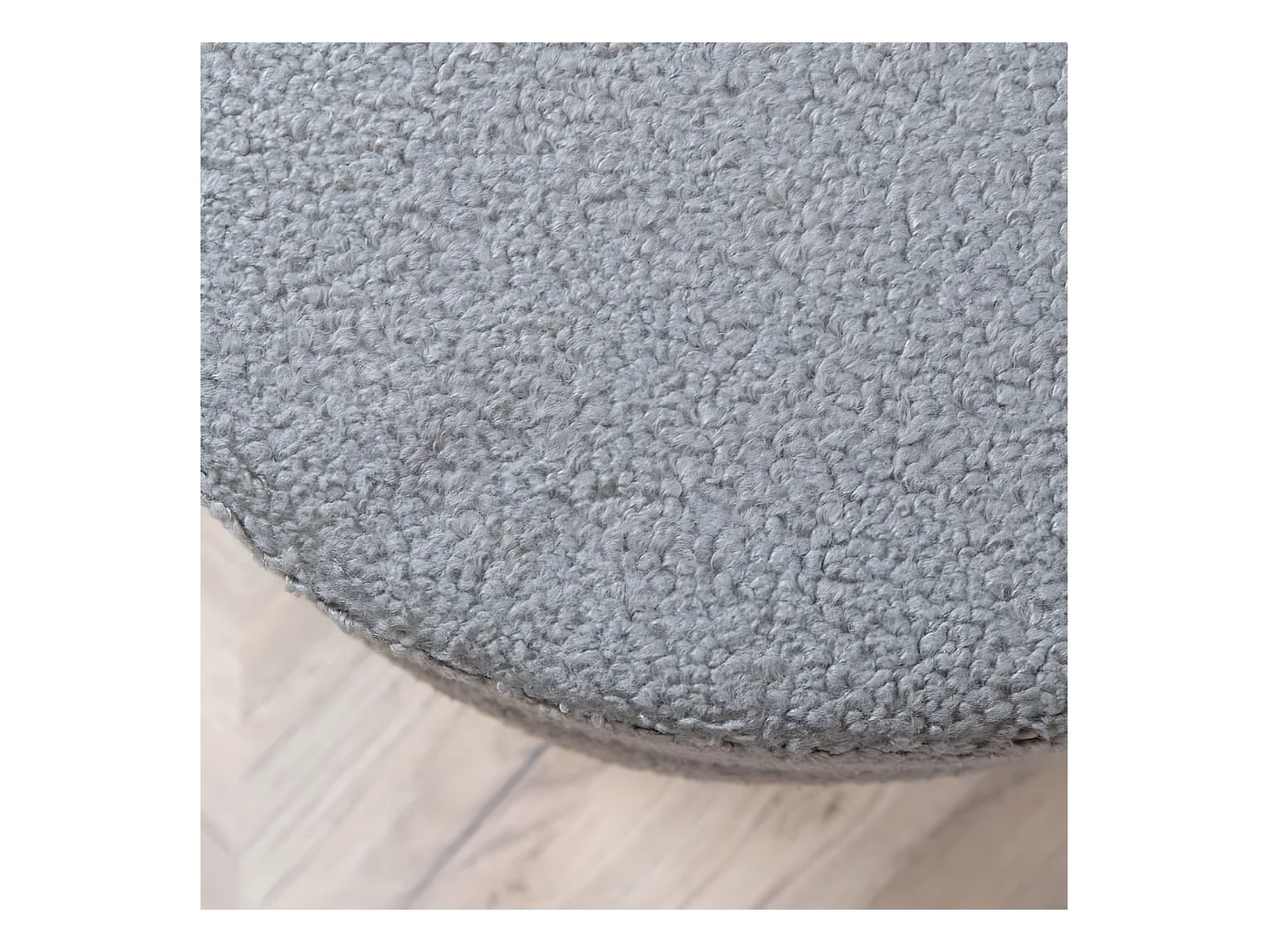 Puf Pot felpa negro y gris 40x40x40 cm