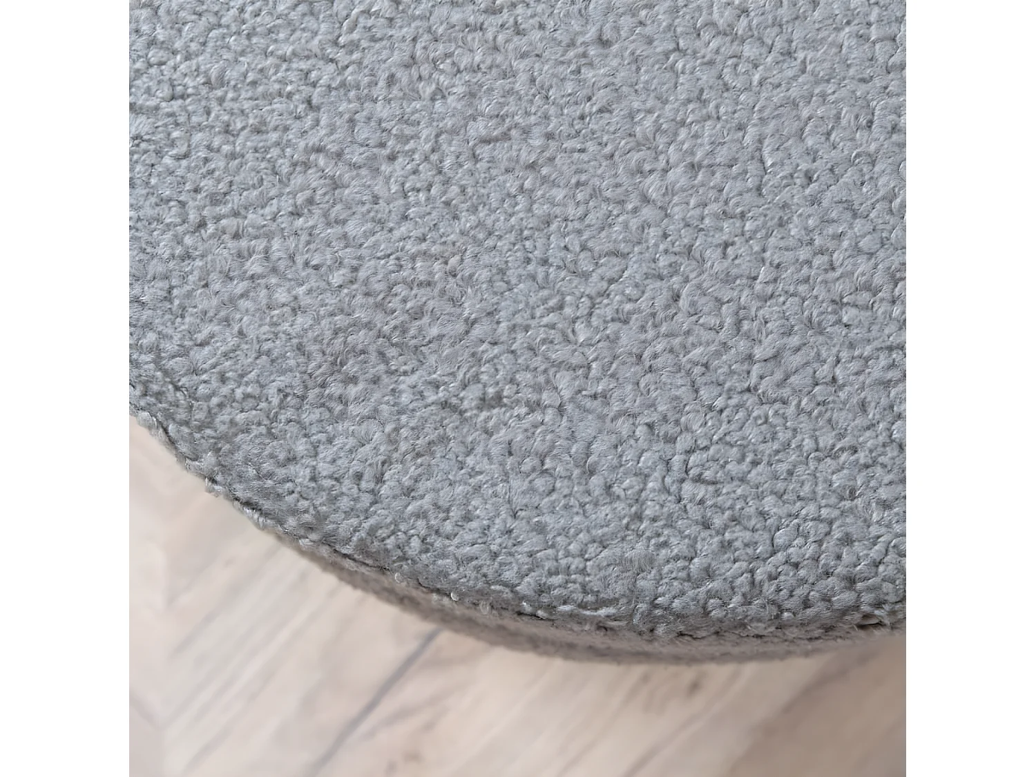 Pouf Pot 40x40x40 cm Teddy Noir et gris