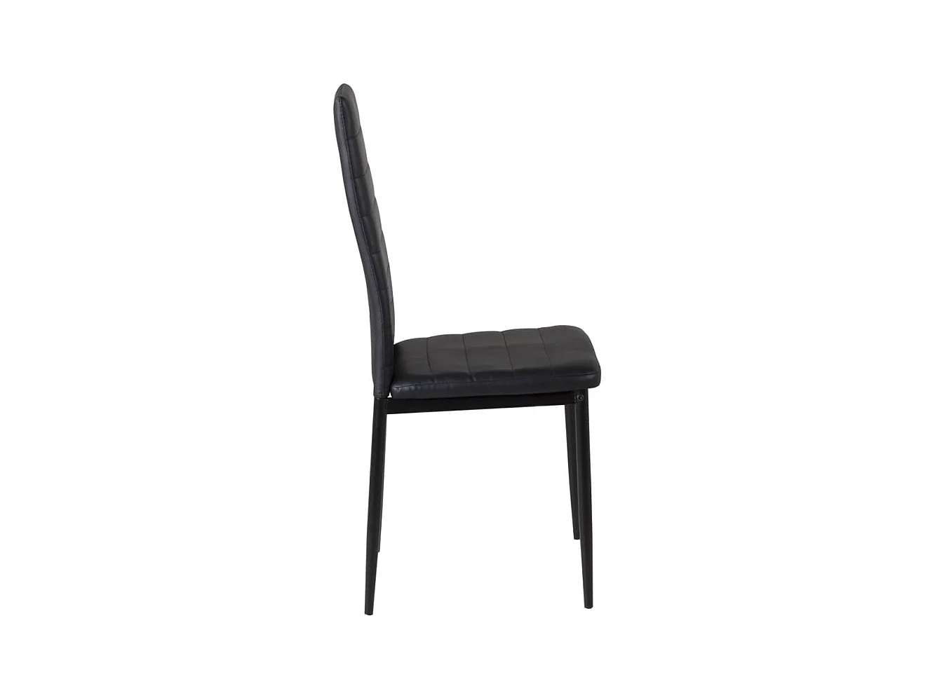 Chaises à manger lot de 2 Slim aspect cuir noir