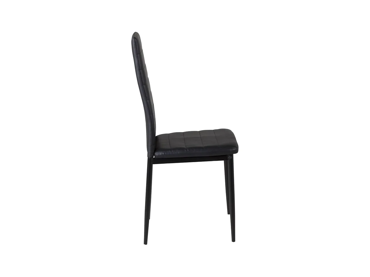 Slim Esszimmerstuhl PU Kunstleder schwarz.