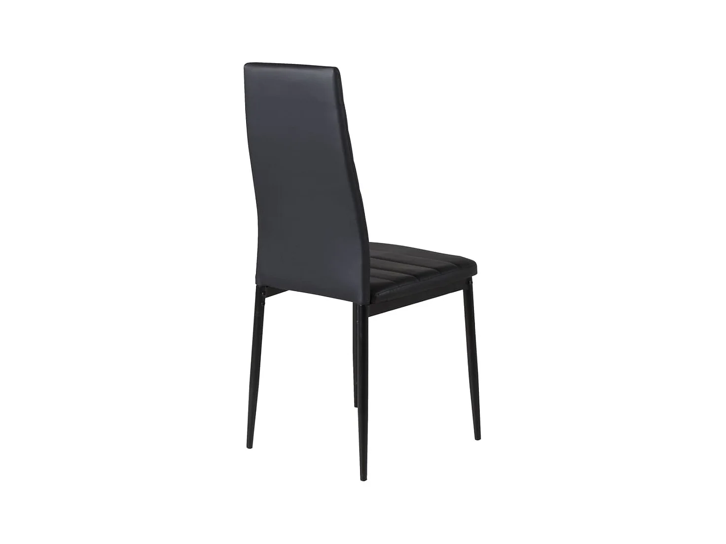 Slim Esszimmerstuhl PU Kunstleder schwarz.