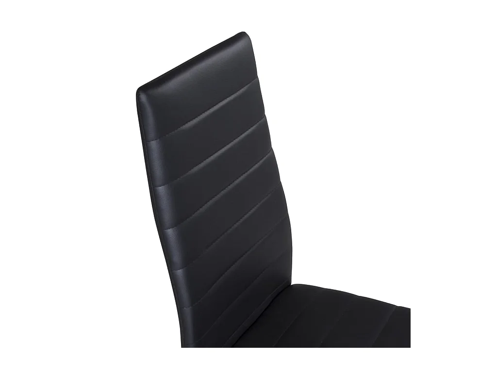 Slim Esszimmerstuhl PU Kunstleder schwarz.