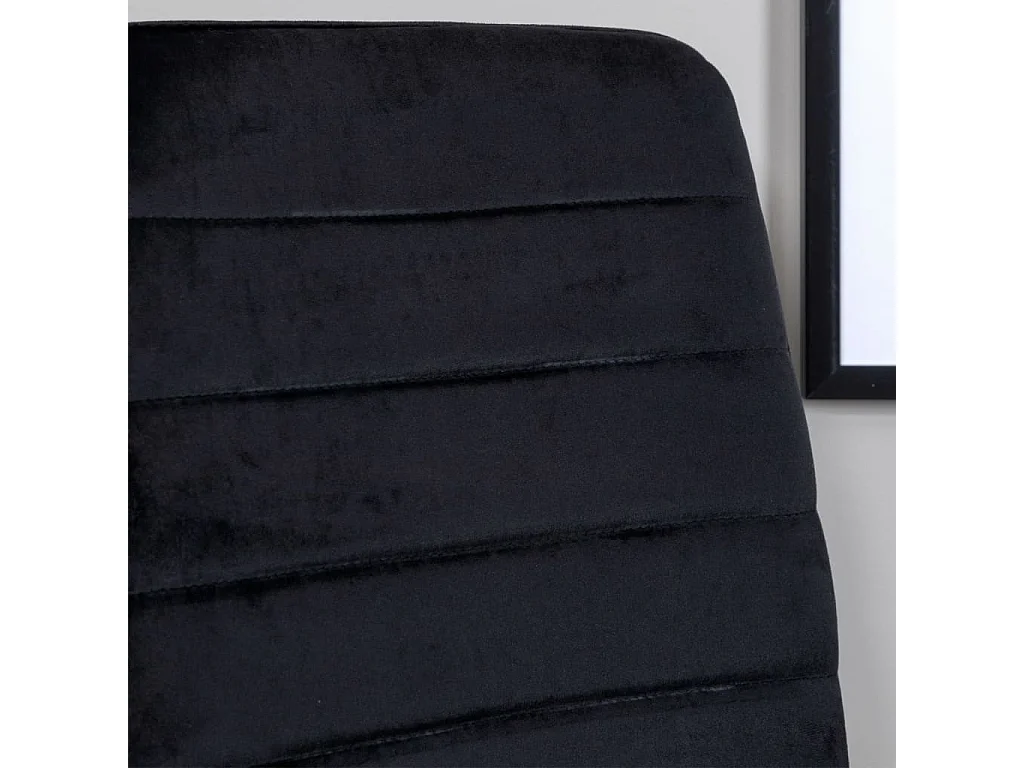 Chaises à manger lot de 2 Windu velours noir