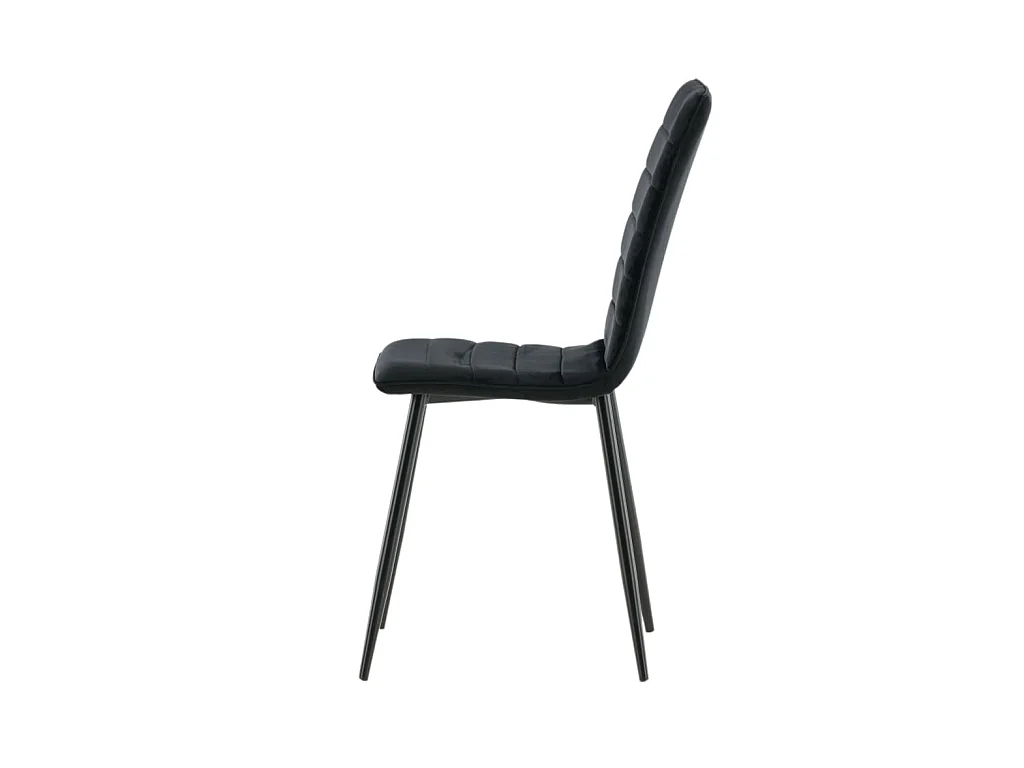 Chaises à manger lot de 2 Windu velours noir