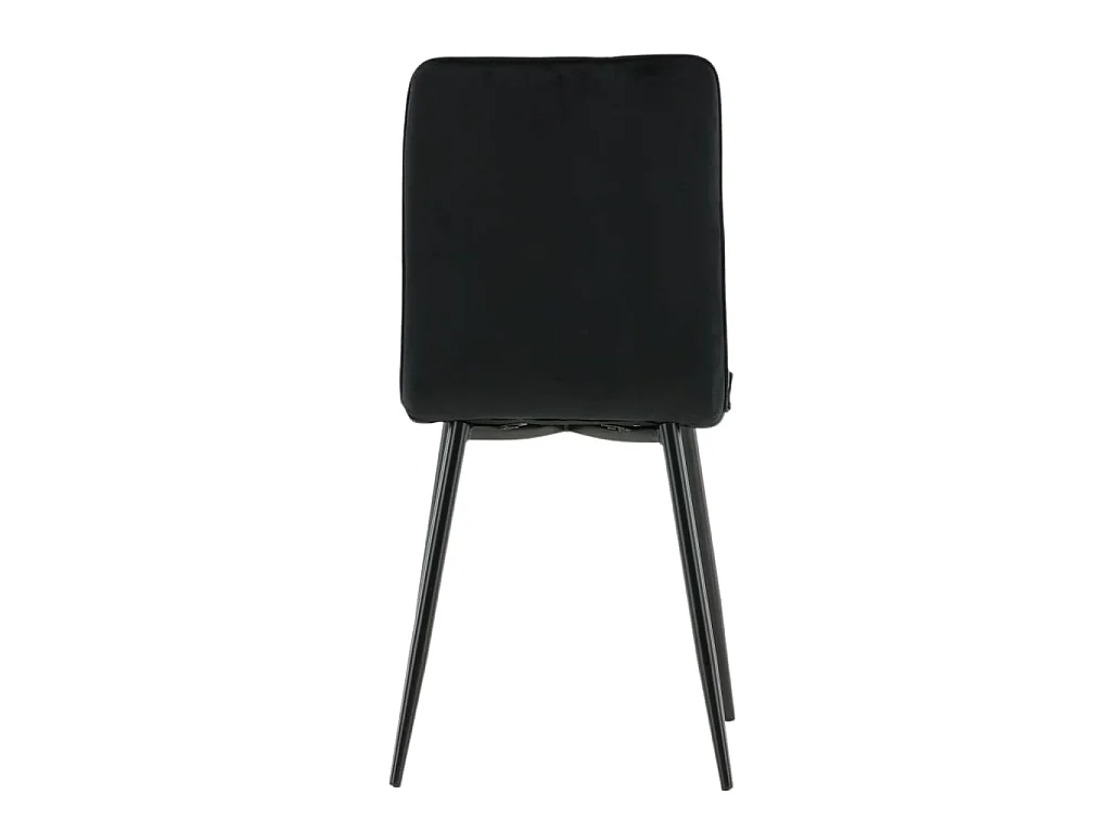Chaises à manger lot de 2 Windu velours noir
