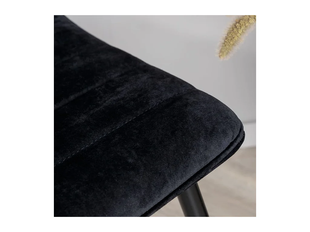 WinduLyx Esszimmerstuhl Velour schwarz.