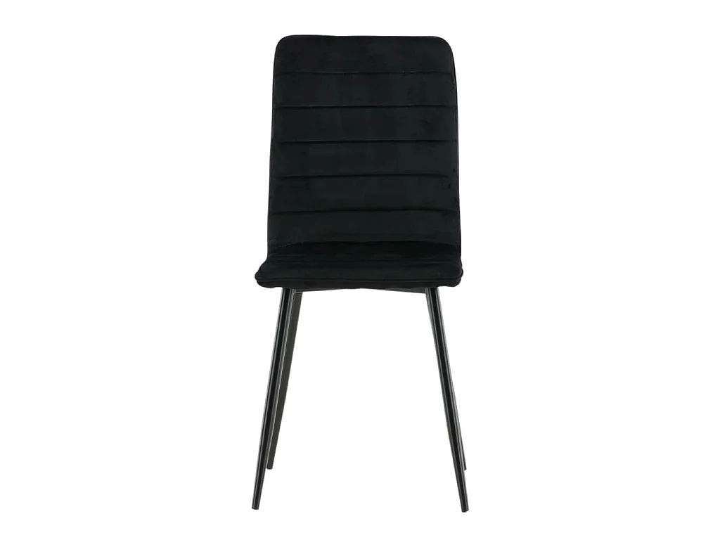 Chaises à manger lot de 2 Windu velours noir