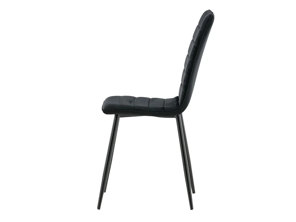 Chaises à manger lot de 2 Windu velours noir