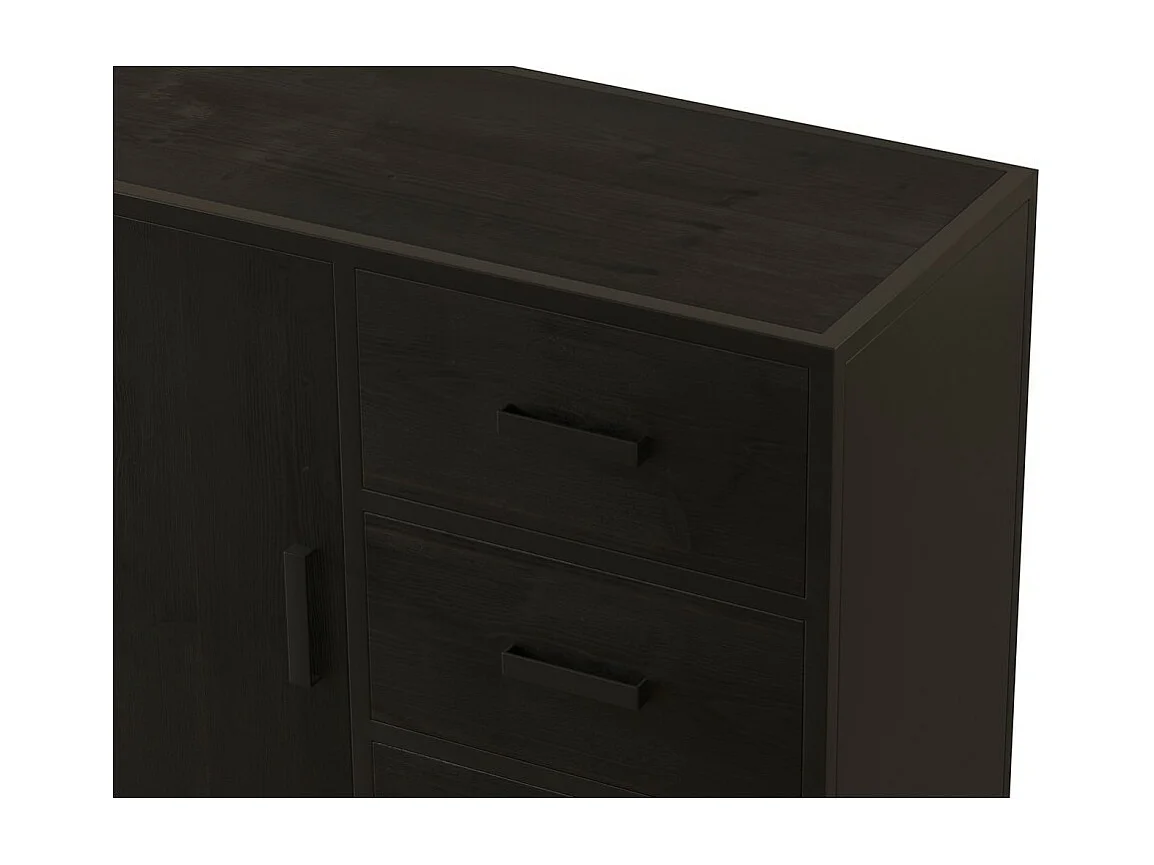 Commode MADEIRO bois exotique mangolia noir