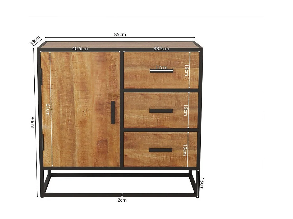 Commode MADEIRO bois exotique mangolia