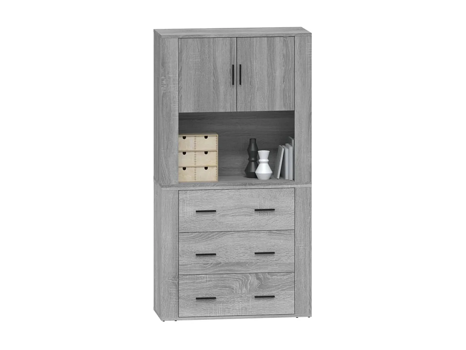 Credenza Grigio Sonoma in Legno Multistrato