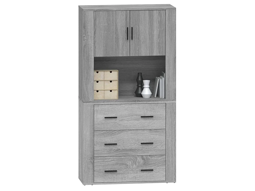Highboard Grau Sonoma Holzwerkstoff