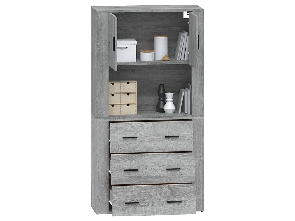 Highboard Grau Sonoma Holzwerkstoff