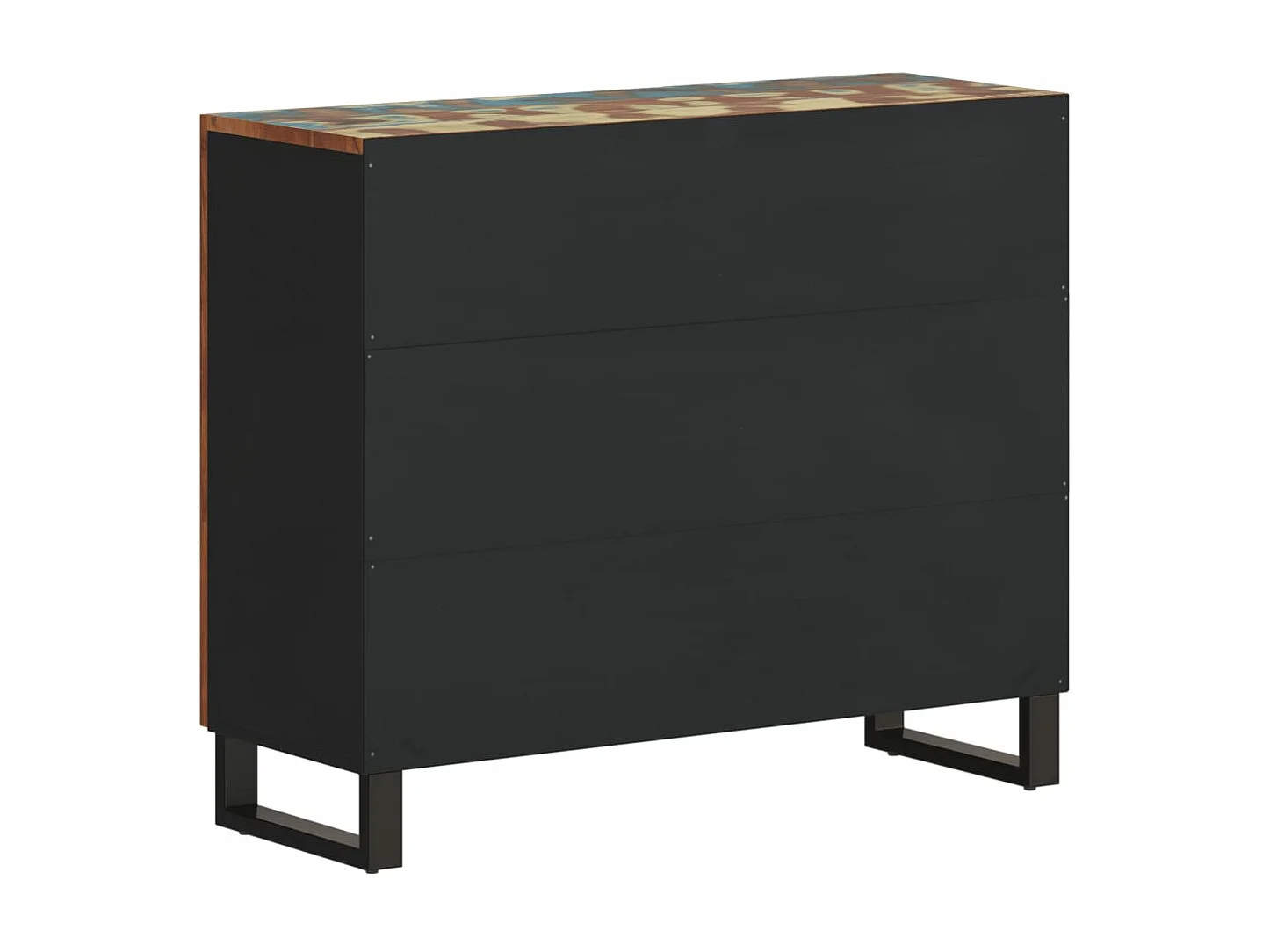 Buffet avec 2 portes 90x33x75 cm bois massif de récupération