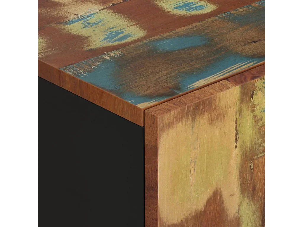 Credenza con 2 Ante 90x33x75 cm in Legno Massello di Recupero
