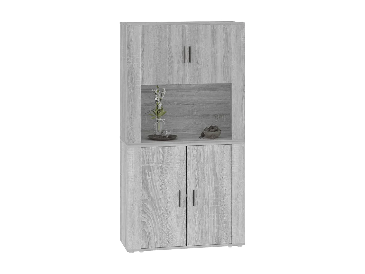 Armário alto madeira processada sonoma cinza