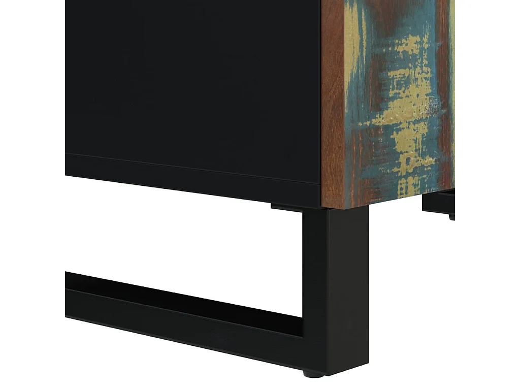 Buffet avec 4 portes 60x33x75 cm bois massif de récupération