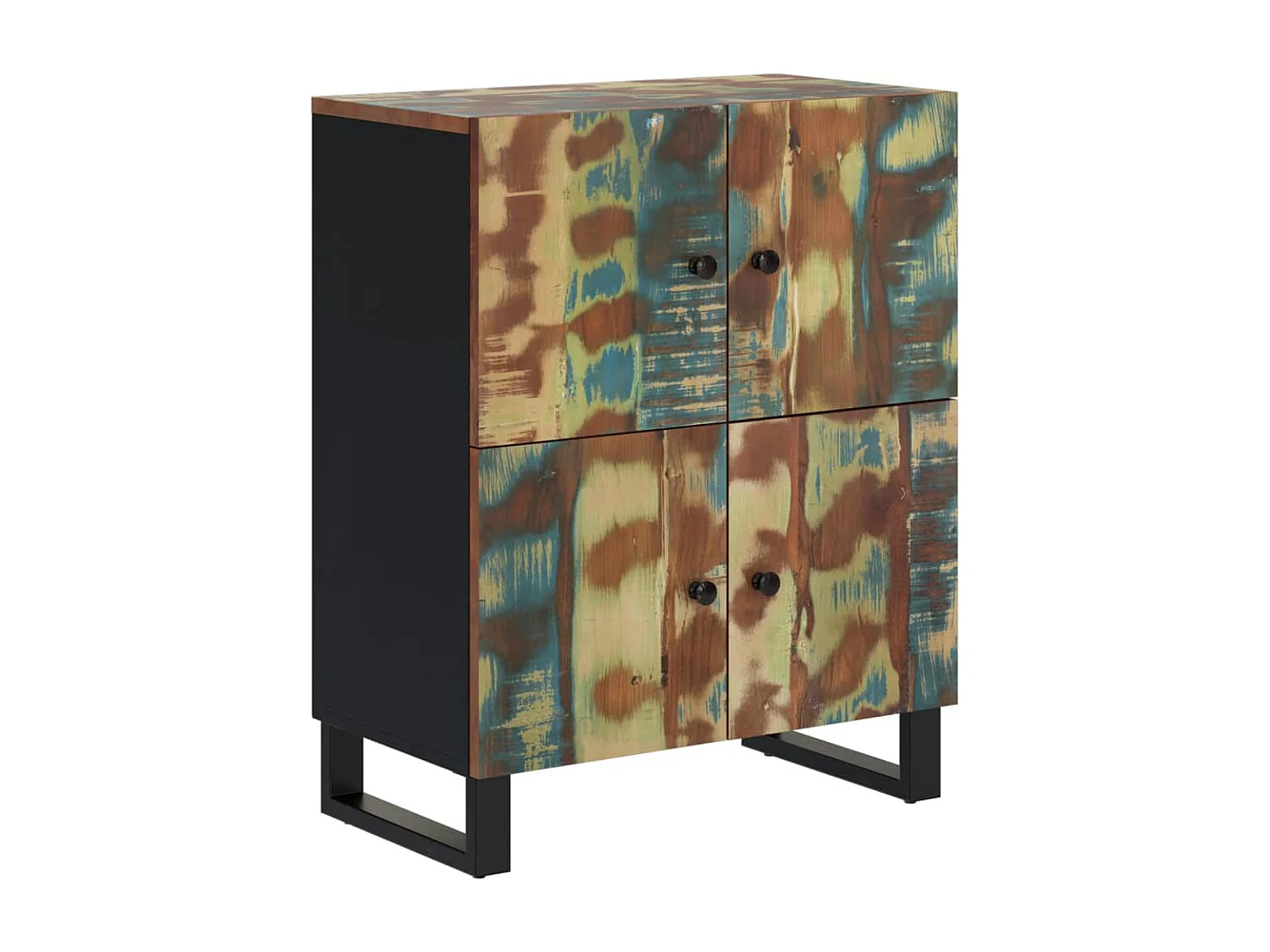 Dressoir met 4 deuren 60x33x75 cm massief gerecycled hout