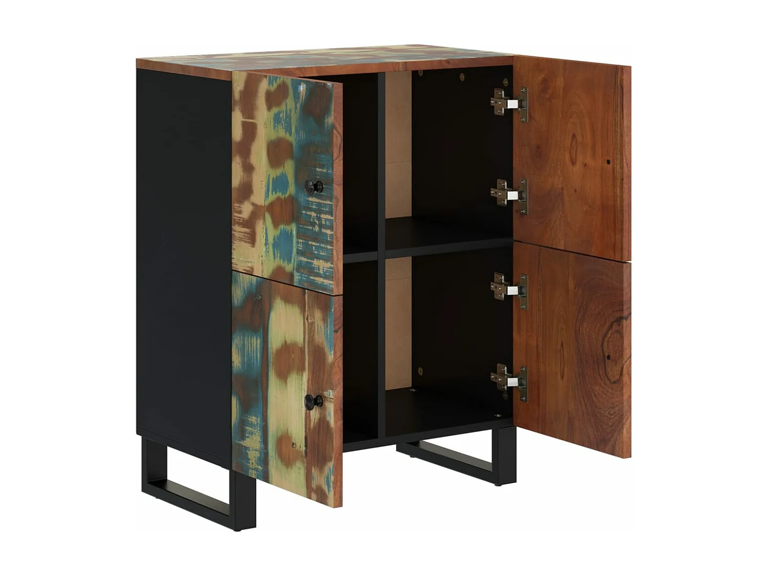 Dressoir met 4 deuren 60x33x75 cm massief gerecycled hout