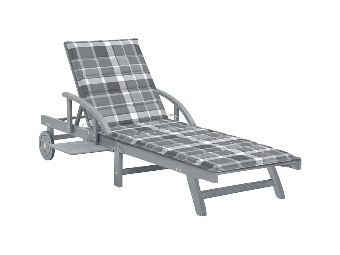 Transat chaise longue bain bois marron 200 x 68 x 30 cm 02_0012388