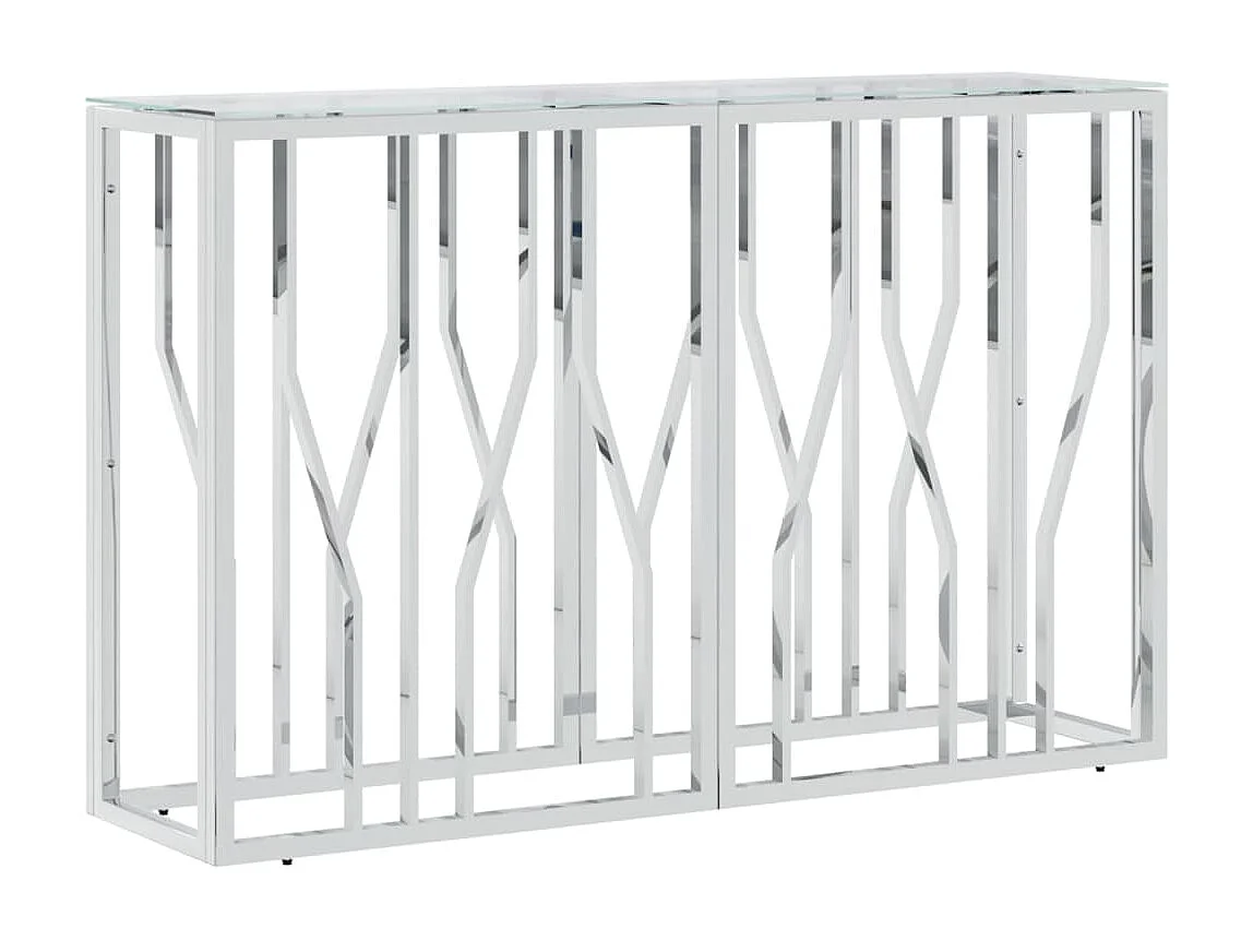 Wandtafel 110x30x70 cm roestvrij staal en glas