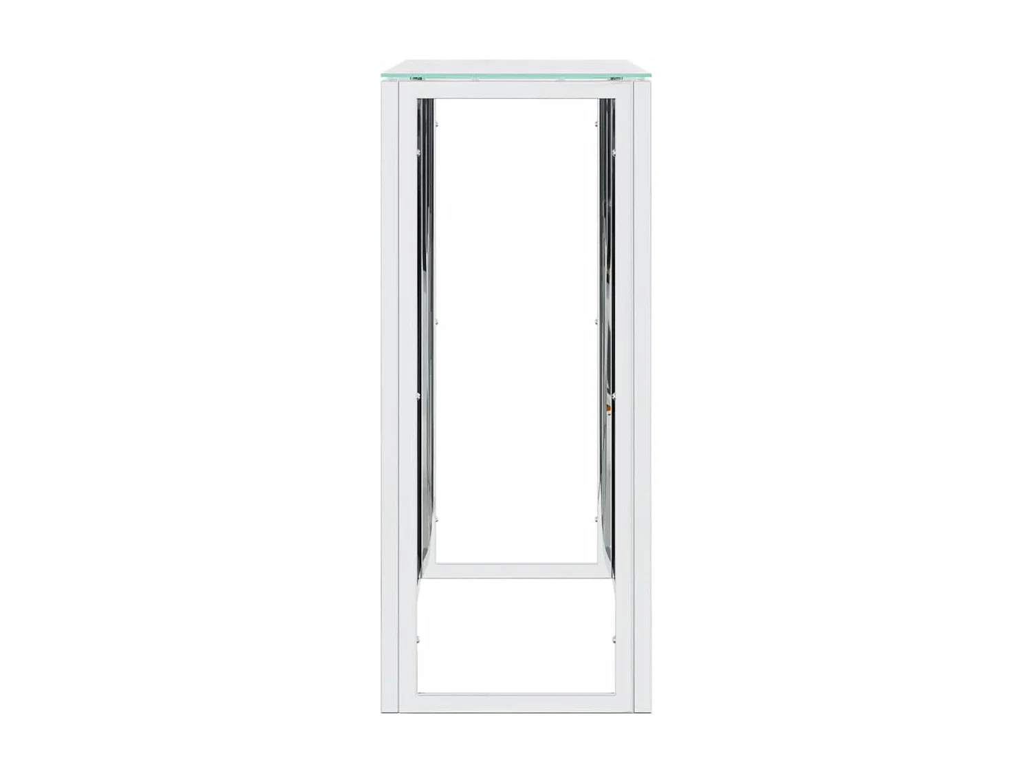 Wandtafel 110x30x70 cm roestvrij staal en glas