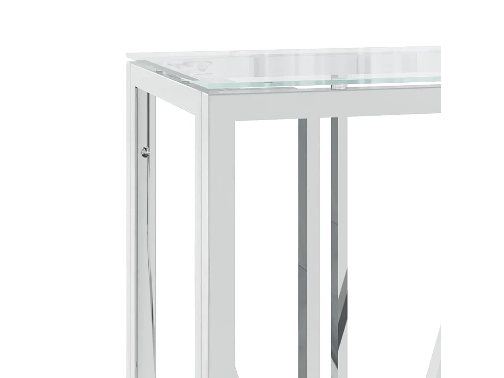 Wandtafel 110x30x70 cm roestvrij staal en glas