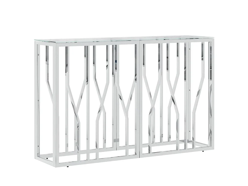 Wandtafel 110x30x70 cm roestvrij staal en glas