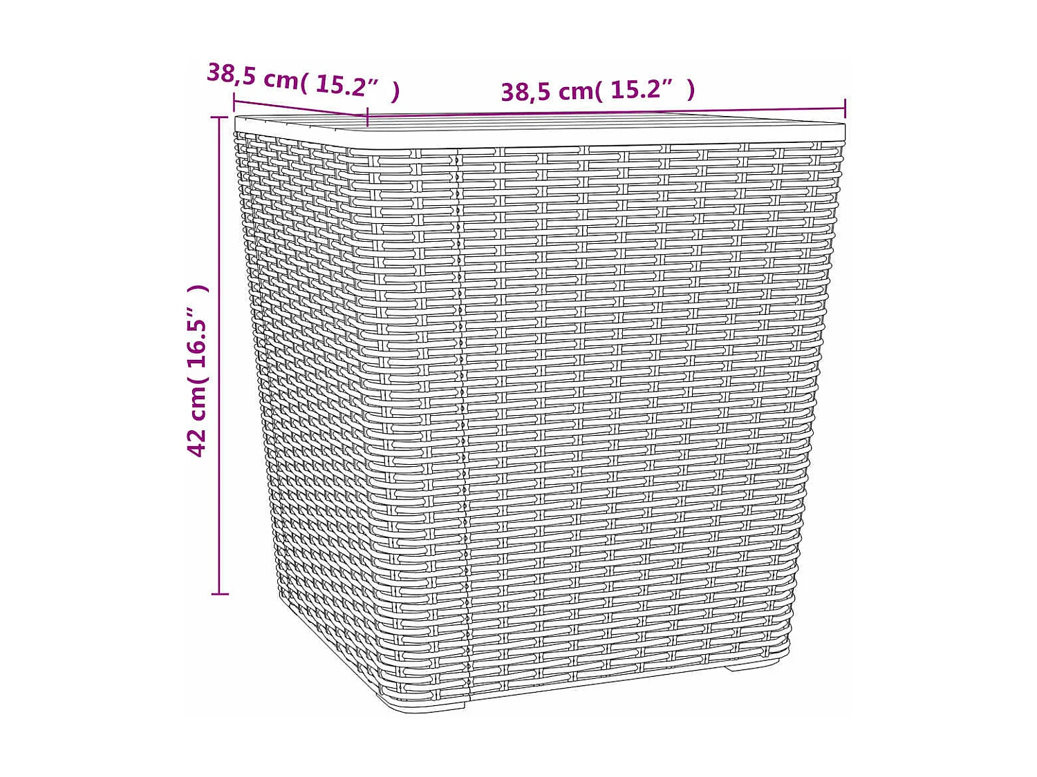 Table de jardin avec couvercle amovible marron clair PP